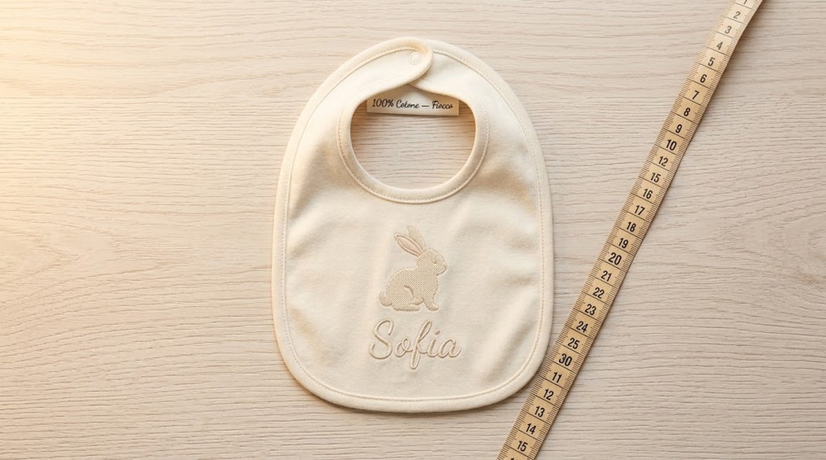 Bavaglino personalizzato con il nome del bambino β Fiocco